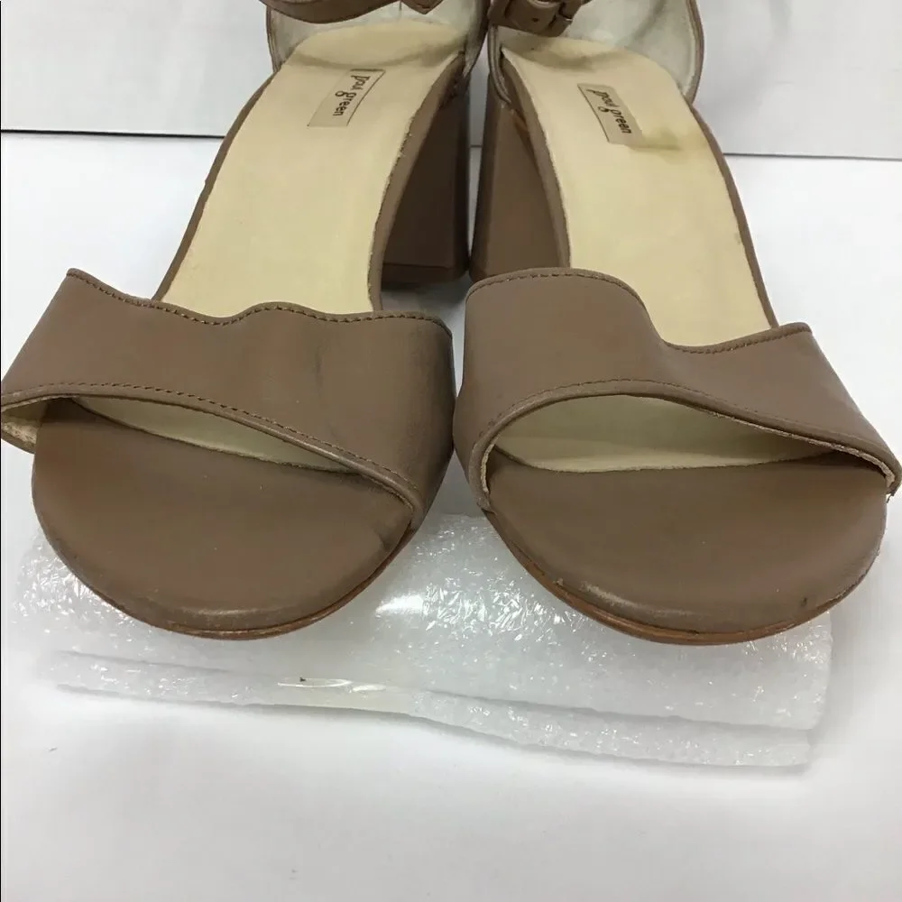 Paul Green Leather Augusta Block Heel Sandal